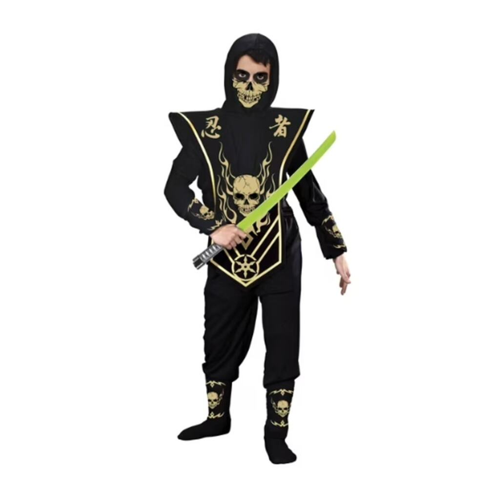 Skull Ninja Costume, Boys Size XL (14/16), Way to Celebrate